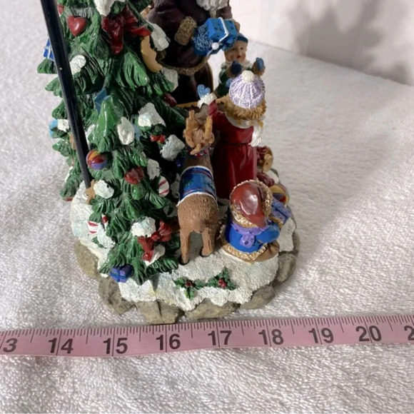 Vintage Christmas Candle Lamp Scene Santa Sleigh Toys  Kids Festive Decor - Picture 15 of 16